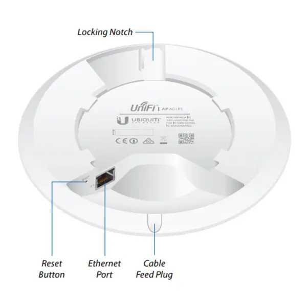 LAN Ubiquiti Access Point UAP-AC-LITE 300 Mbps(2.4GHz)/867 Mbps (5GHz)