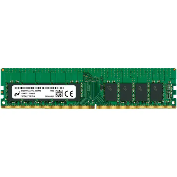 Micron DDR4 ECC UDIMM 16GB 1Rx8 3200 CL22 (16Gbit) (Single Pack), EAN: 649528929426 ( MTA9ASF2G72AZ-3G2R ) 