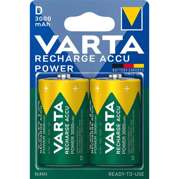VARTA-56720B Tip D HR20 Punjiva NiMH baterija 1,2V 3000mAh PAK2