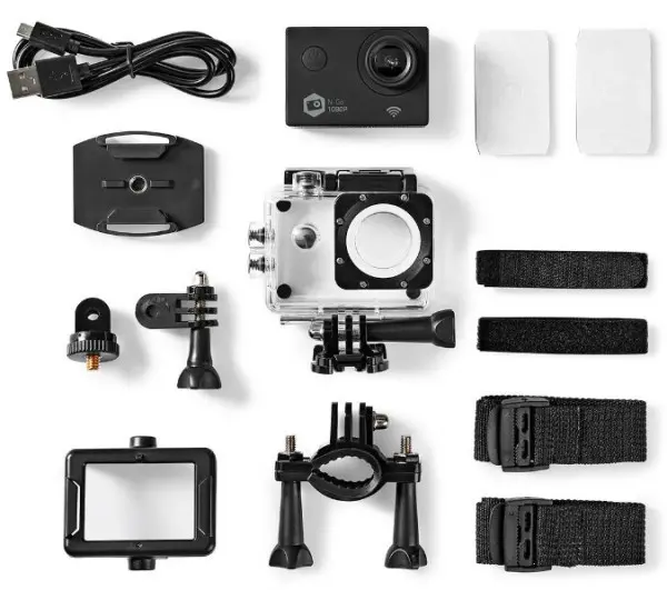 ACAM21BK Nedis 12Mpix HD action kamera, 1080p@30fps/ sa vodootpornim kucistem WIFI, Android
