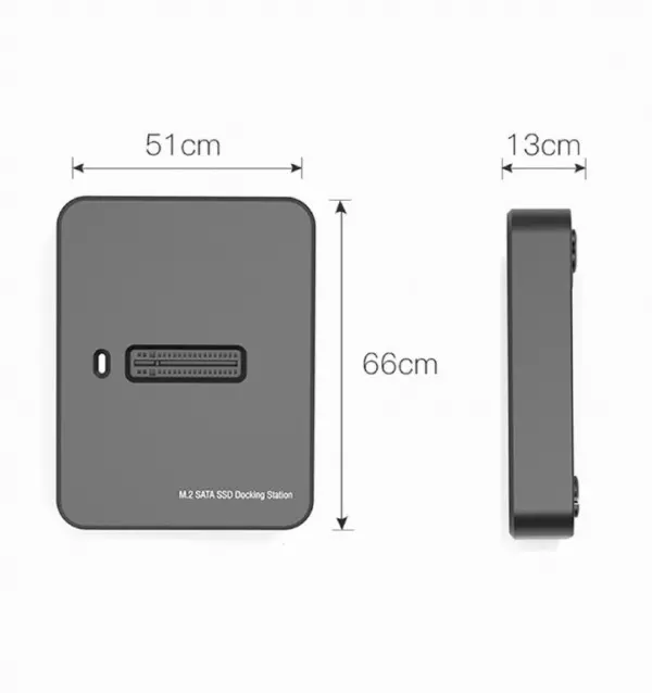 DD-U3M2 Gembird Desktop USB Type-C M.2 SATA & NVME SSD drive docking station, black