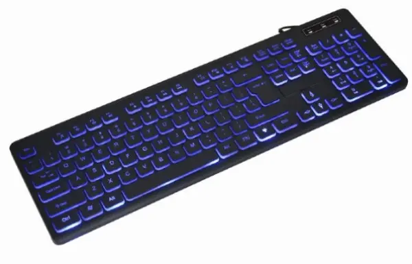 KB-UML3-02 Gembird LED multimedijalna tastatura sa pozadinskim osvetljenjem, US layout USB
