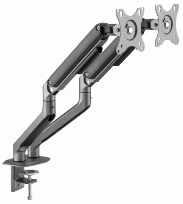 MA-DA2-05 Gembird Podesivi dupli stoni drzac za monitor, tilt, 17-32 max.9kg