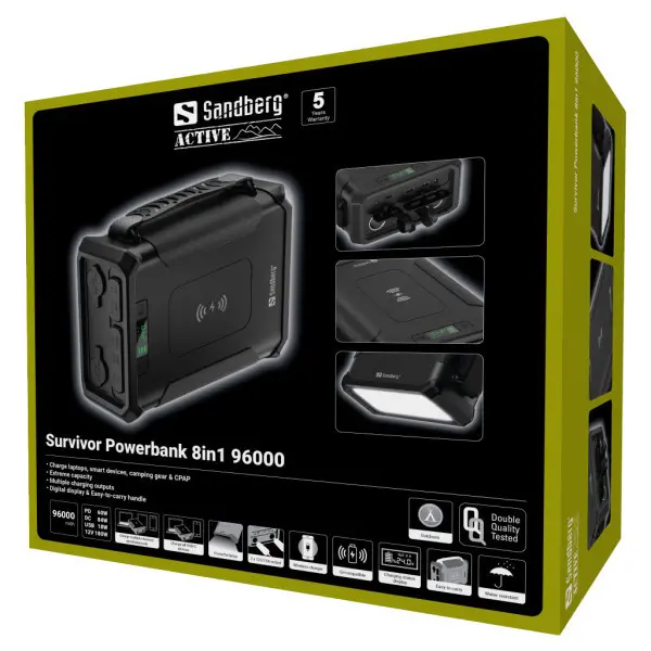 Powerbank Sandberg SURVIVOR USB-CAPDDC 12V 420-78 96000mAh PD60W
