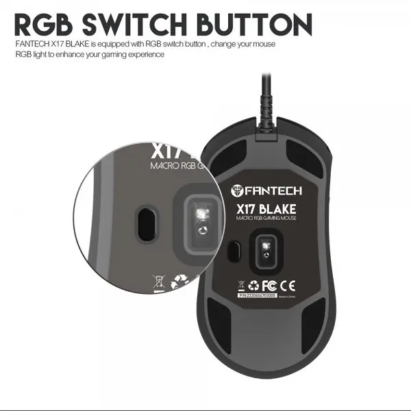 FANTECH Miš Gaming X17 Blake (Crna)