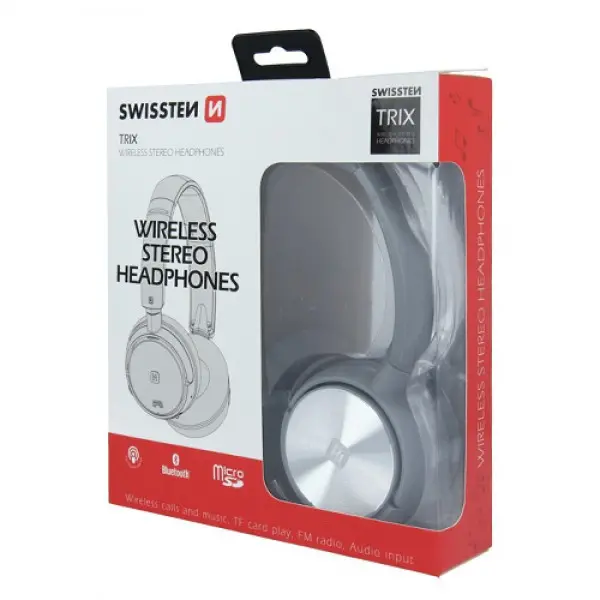 SWISSTEN Slusalice Velike WiFi Stereo Trix (Srebrno-siva)