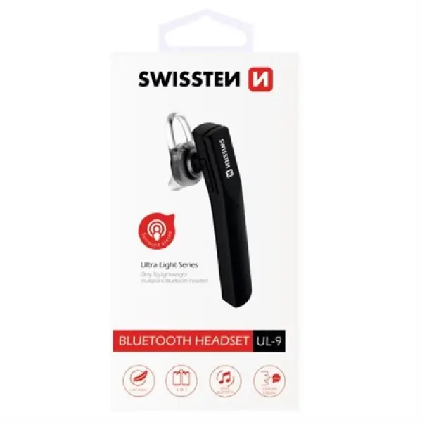 SWISSTEN Slusalice Velike Bluetooth Ultra Light UL-9 (Crna)
