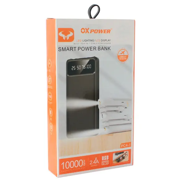 Back up baterija Oxpower PC4-1 5V 2A 10000 mAh bela
