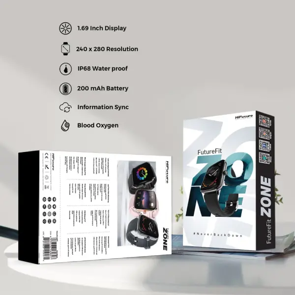 HiFuture Smart Watch Fit Zone crni