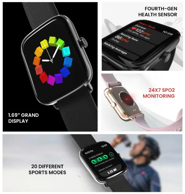 HiFuture Smart Watch Fit Zone crni