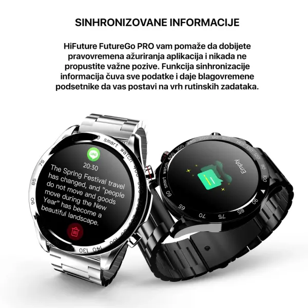 HiFuture Smart Watch Go Pro srebrni