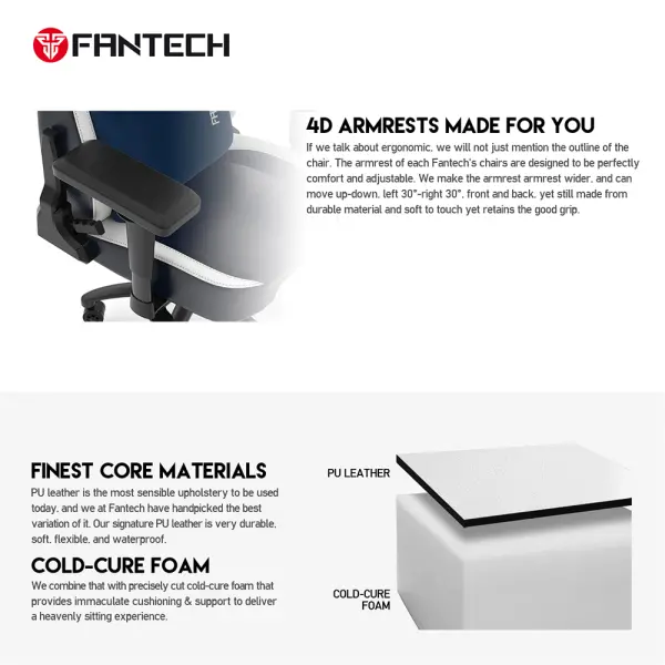 Stolica Gaming Fantech Alpha GC-283 bela