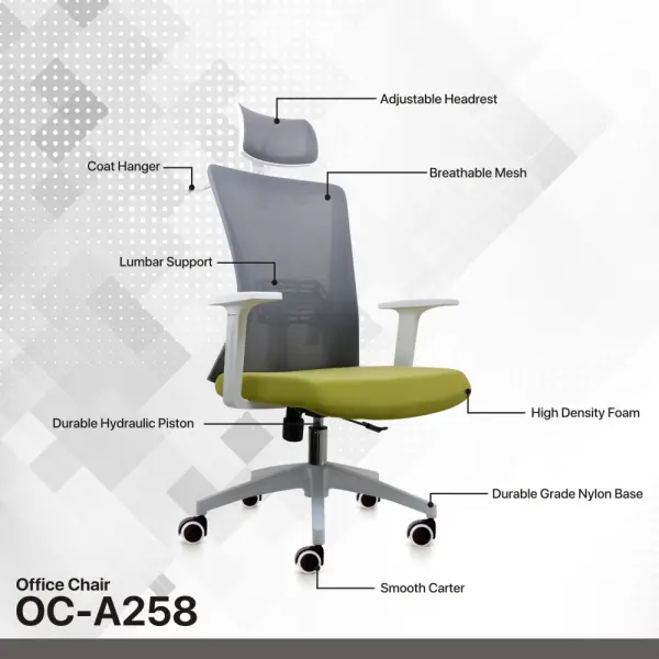 Stolica Office Fantech OC-A258 siva