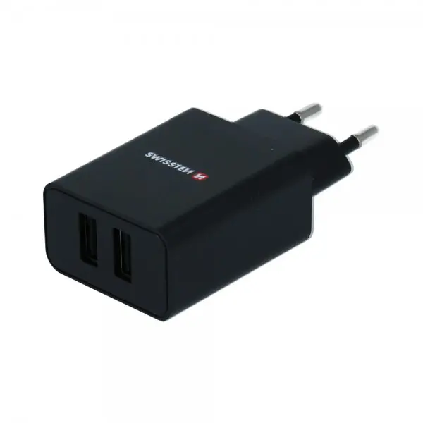 SWISSTEN Kucni Punjac 2.1A 2xUsb Lightning (Crna)