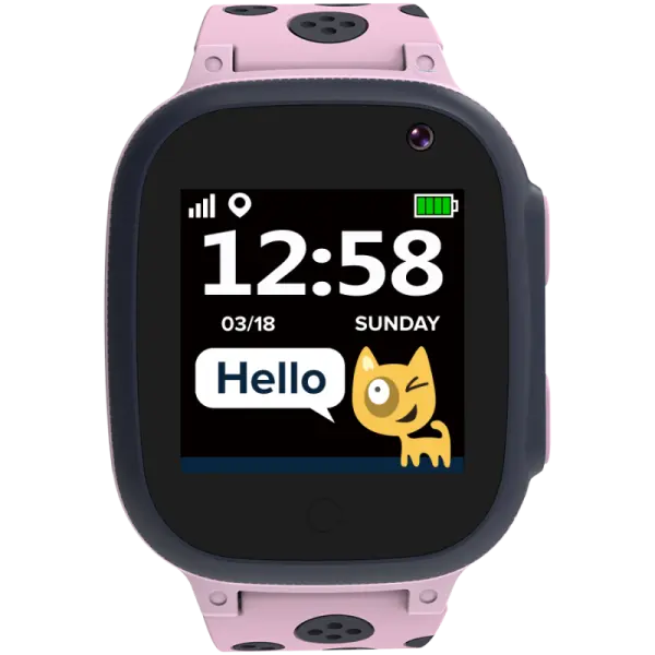 Smart watch CANYON Sandy KW-34, Kids, 1.44\'', GPS, nano SIM, 32+32MB, GSM, 400mAh, pink