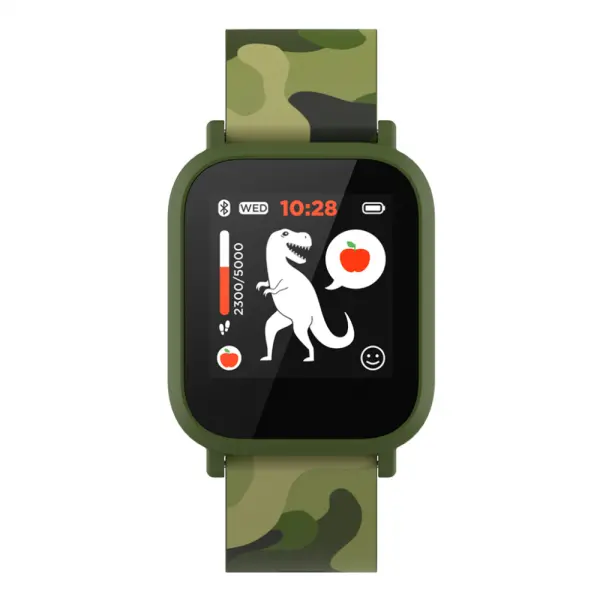 Smart watch CANYON My Dino KW-33, Teenager, 1.3\'' IPS, IP68, BT5.0, iOS, Android compatibile 155mAh, army zeleni