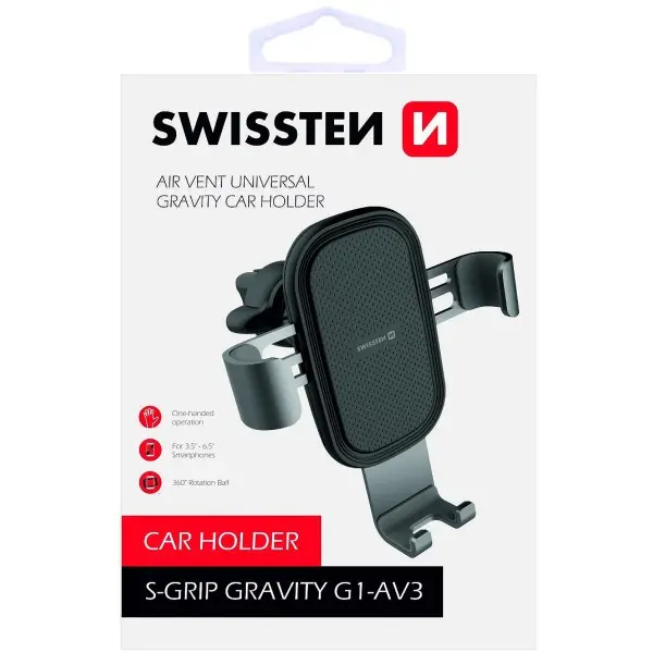 SWISSTEN Auto-drzac Ventilacija S-grip G1-AV3 (Crno-siva)