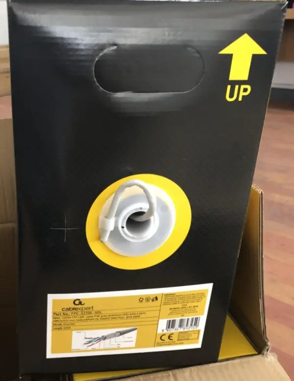 FPC-5270E-SOL Gembird, FTP cat5E Indoor, solid 24AWG, 0,51mm PREMIUM CCA kotur pun presek 305m