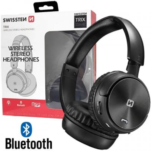 SWISSTEN Slusalice Velike WiFi Stereo Trix (Crna)