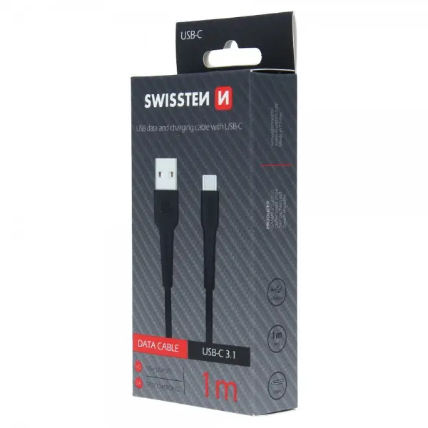 SWISSTEN USB Data Cable 1m Type-C (Crna)
