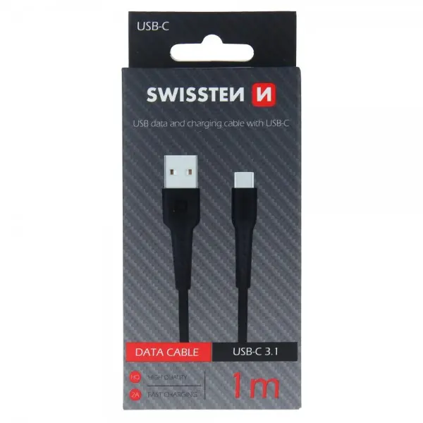 SWISSTEN USB Data Cable 1m Type-C (Crna)