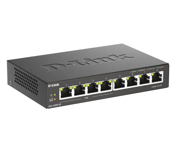 LAN Switch D-Link DGS-1008PE 101001000 8port -4Poe