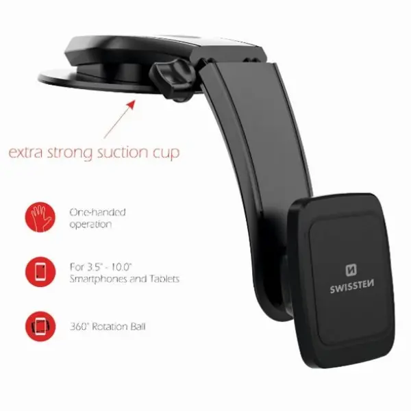 SWISSTEN Auto-drzac Magnetni S-grip M5-R1 (Crna)