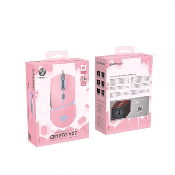 FANTECH Miš VX7 Crypto Sakura Edition (Roze)