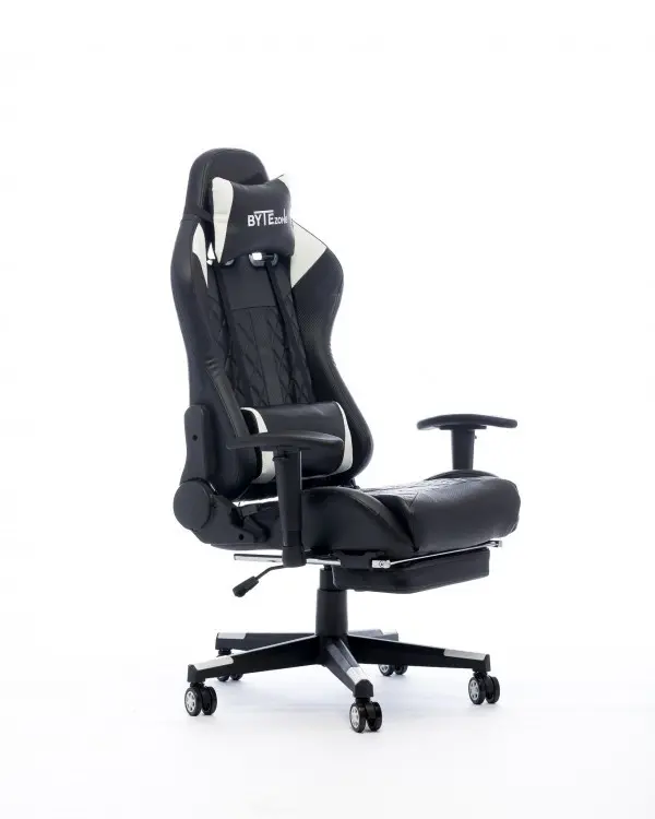 BYTEZONE Gaming stolica Carbon (Crno-Bela)