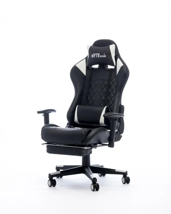 BYTEZONE Gaming stolica Carbon (Crno-Bela)