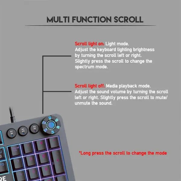 FANTECH Tastatura MK852 Max Core (Crna Braon)