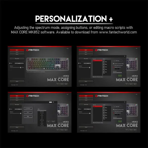 FANTECH Tastatura MK852 Max Core (Crna Braon)