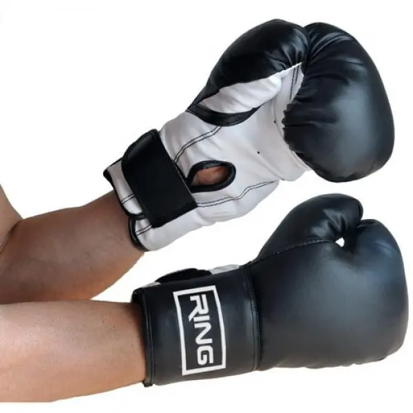 RING Rukavice za boks RS 2211-10 (CrnaBela)