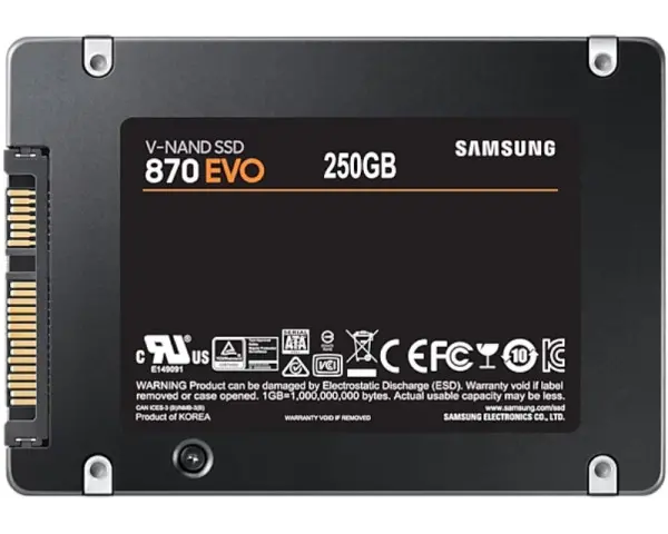 SAMSUNG 250GB 2.5 inča SATA III MZ-77E250BW 870 EVO Series SSD