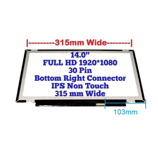 LED Ekran za laptop 14 slim 30pin FULL HD IPS kraci bez kacenja 103mm