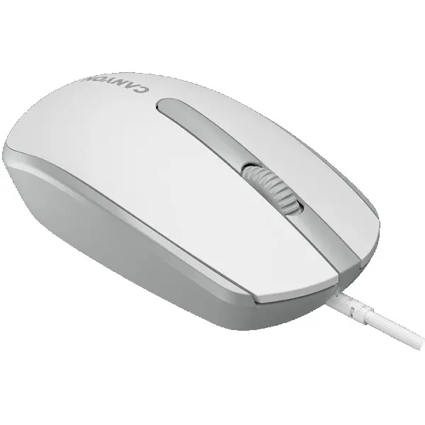 Canyon Wired  optical mouse with 3 buttons, DPI 1000, with 1.5M USB cable,White grey, 65*115*40mm, 0.1kg ( CNE-CMS10WG ) 