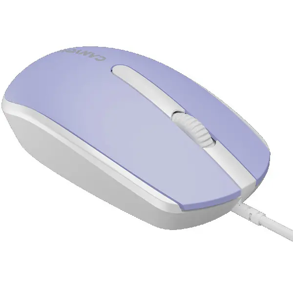 Canyon Wired  optical mouse with 3 buttons, DPI 1000, with 1.5M USB cable, Mountain lavender, 65*115*40mm, 0.1kg ( CNE-CMS10ML ) 