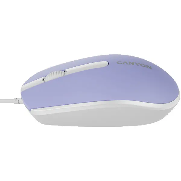 Canyon Wired  optical mouse with 3 buttons, DPI 1000, with 1.5M USB cable, Mountain lavender, 65*115*40mm, 0.1kg ( CNE-CMS10ML ) 