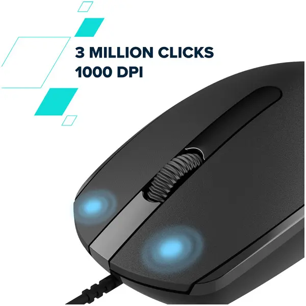 Canyon Wired  optical mouse with 3 buttons, DPI 1000, with 1.5M USB cable,Dark grey, 65*115*40mm, 0.1kg ( CNE-CMS10DG ) 