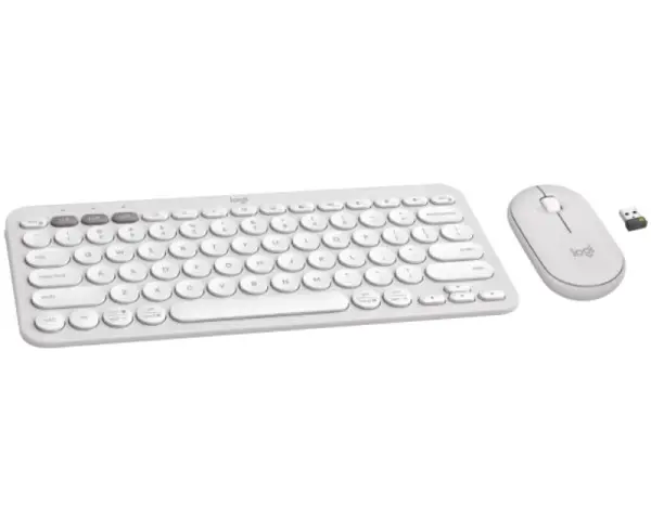 LOGITECH Pebble2 Wireless Combo US tastatura + miš bela