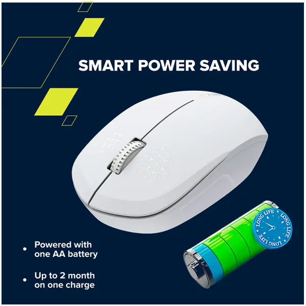 CANYON MW-04, Bluetooth Wireless optical mouse with 3 buttons, DPI 1200 , with1pc AA canyon turbo Alkaline battery,White, 103*61*38.5mm, 0.