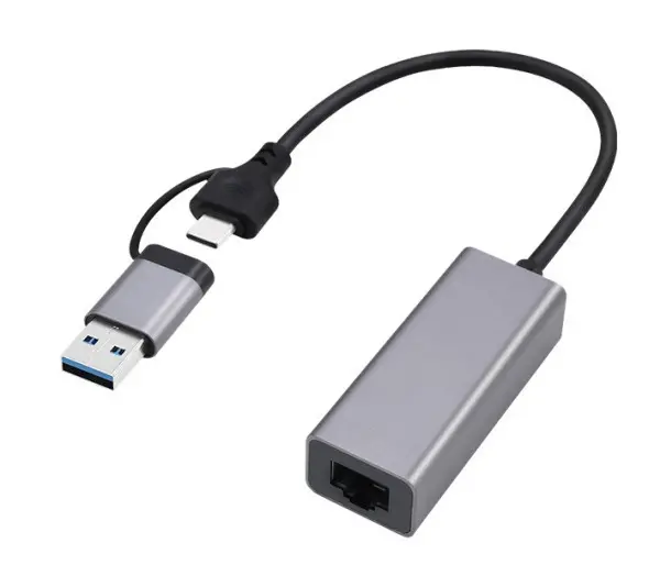 A-USB3AC-LAN-01 Gembird USB 3.1 + type-C Gigabit network adapter, space grey