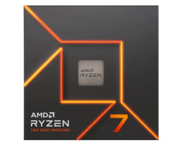 AMD Ryzen 7 7700 (AM5) Processor (PIB) with Wraith Prism Cooler and Radeon Graphics ( 100-100000592BOX ) 