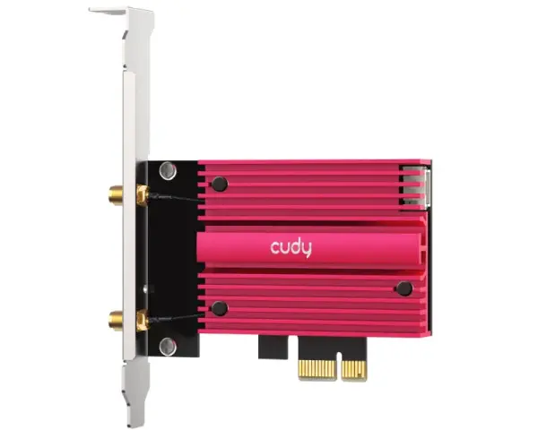 CUDY WE4000 AX5400 Wi-Fi 66E Bluetooth 5.2 PCIe Adapter mrežna karta
