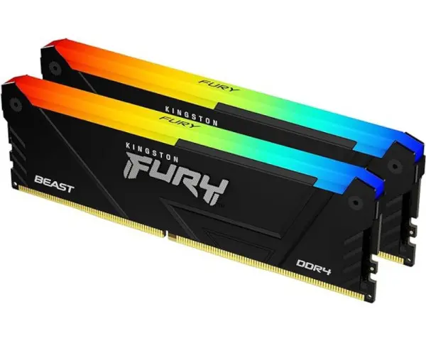 KINGSTON DIMM DDR4 64GB (2x32GB kit) 3600MTs KF436C18BB2AK264 Fury Beast Black RGB XMP 