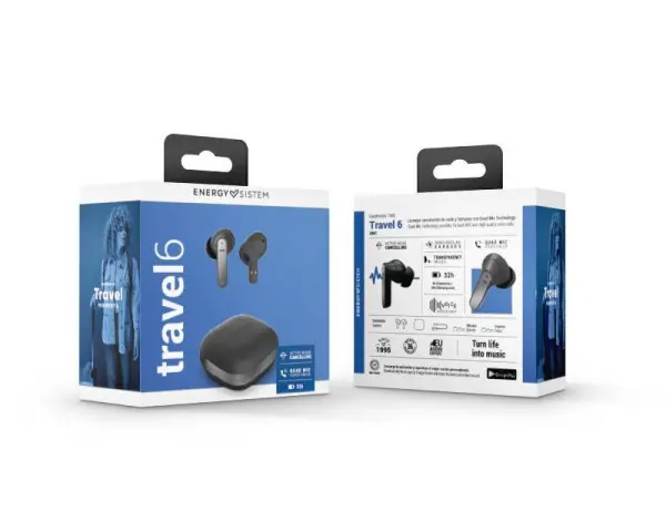 ENERGY SISTEM Travel 6 ANC True Wireless crne slušalice 