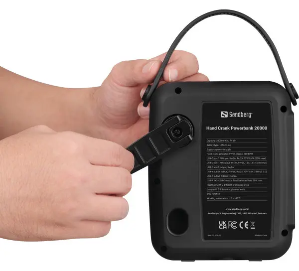 Lampa i powerbank Sandberg Hand Crank 420-79 20000mAh