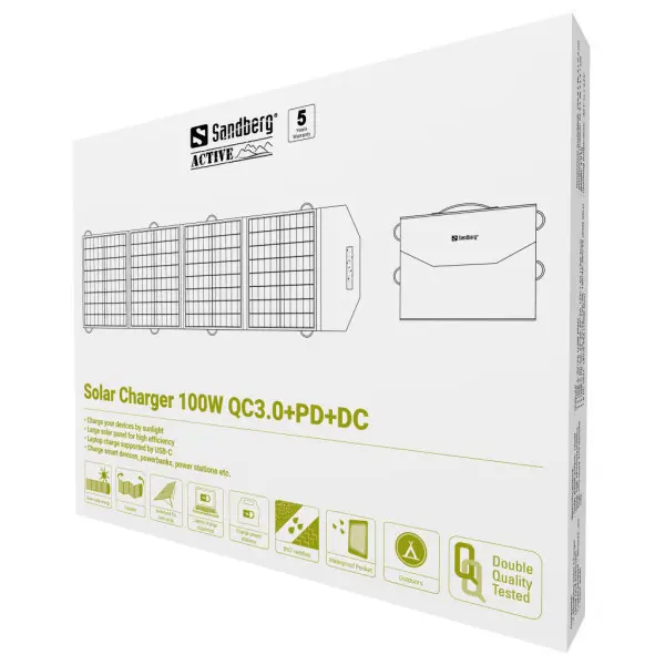 Solarni panel punjač Sandberg 420-81 100W QC3.0PDDC