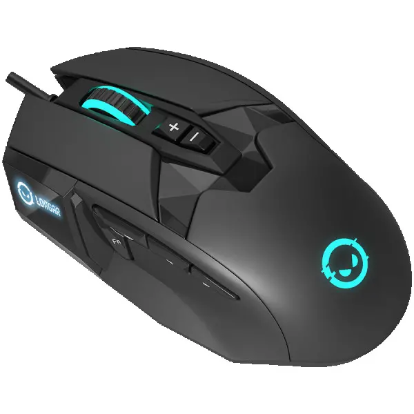 LORGAR Stricter 579, gaming mouse, 9 programmable buttons, Pixart PMW3336 sensor, DPI up to 12 000, 50 million clicks buttons lifespan, 2 s