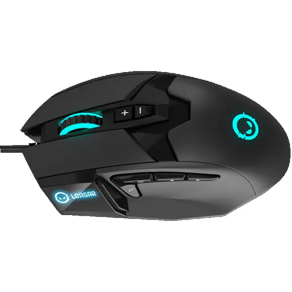 LORGAR Stricter 579, gaming mouse, 9 programmable buttons, Pixart PMW3336 sensor, DPI up to 12 000, 50 million clicks buttons lifespan, 2 s